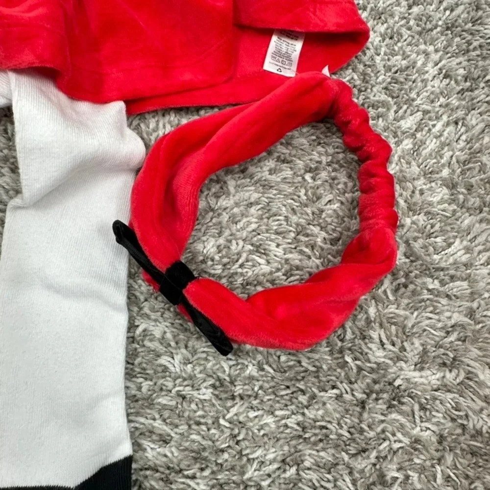 Little Me‎ Festive Roses 6M Red Dress Outfit Set 2PC + Headband - Picture 5 of 9